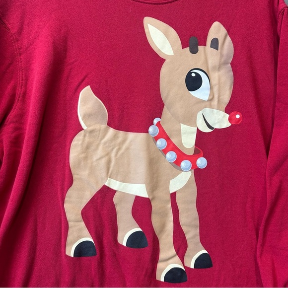 Rudolph The Red Nosed Reindeer Sweatshirt Size XL pre owned - Picture 2 of 7
